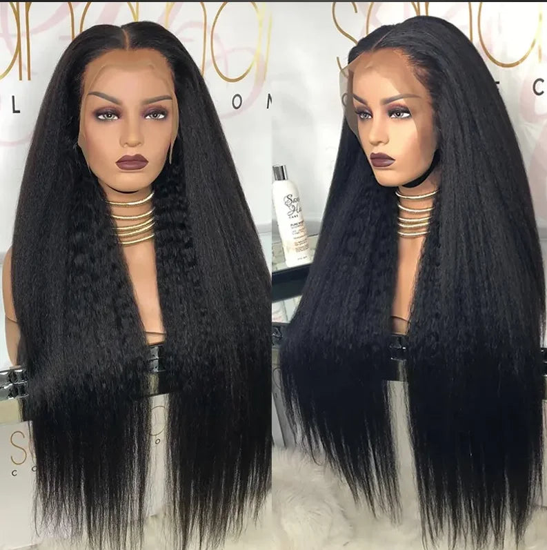 10-30 Inch Mongolian Afro Kinky Curly Human Hair Lace Front Wigs Virgin Hair Transparent HD Full Lace Frontal Wig With Baby Hair