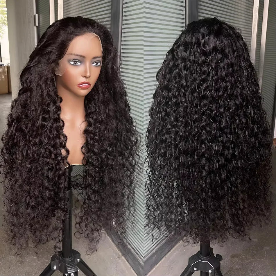 10-30 Inch Mongolian Afro Kinky Curly Human Hair Lace Front Wigs Virgin Hair Transparent HD Full Lace Frontal Wig With Baby Hair